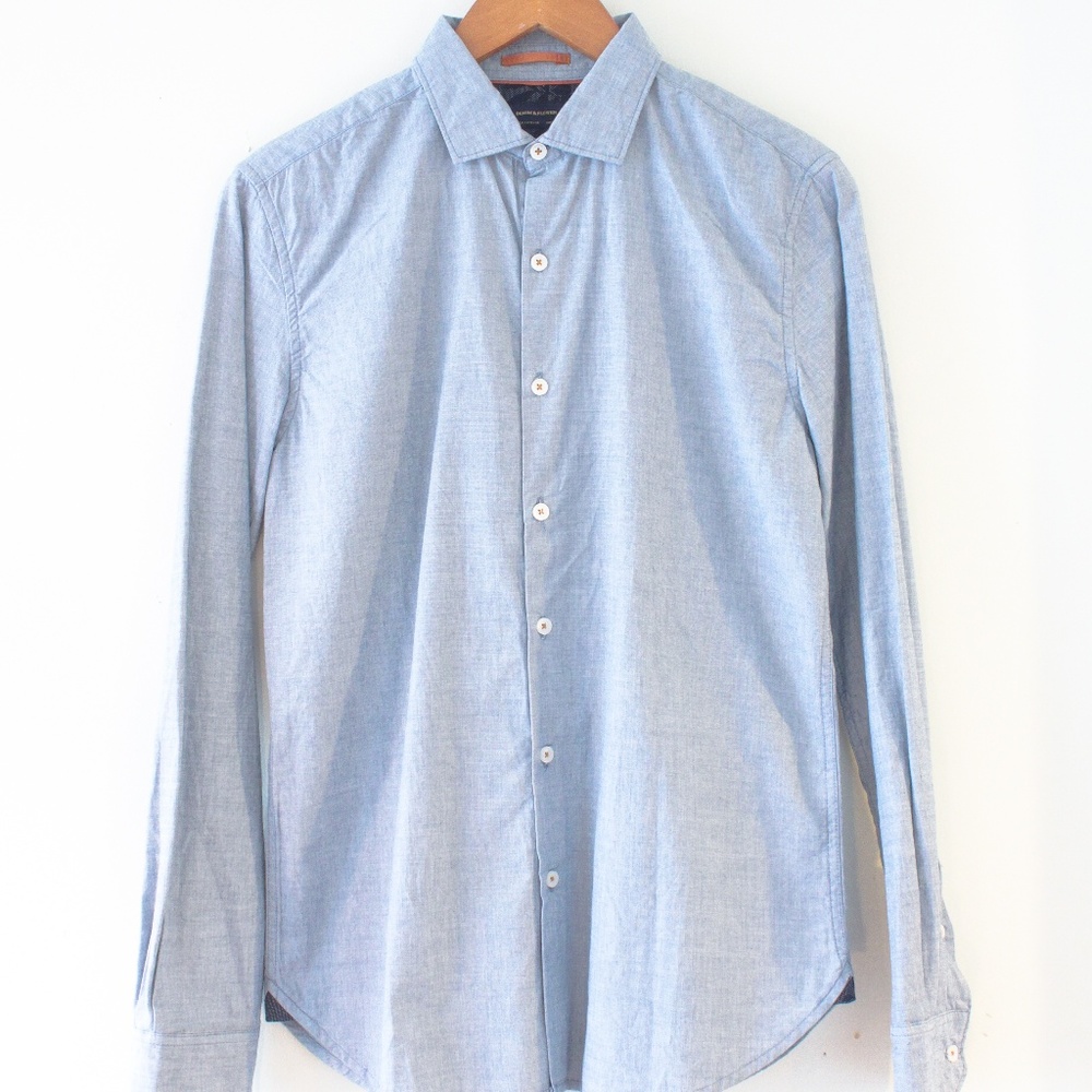 Denim & Flower Mens Slim-Fit Button Down Shirt M